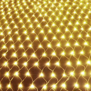 LED sieťovina TEPLÁ BIELA osvetlenie vianočného stromčeka ZÁCLONA 3x3m 230V