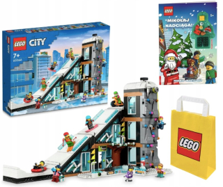 Stavebnica LEGO City - LEGO City 60366 Ski a lezecká oblasť + LEGO BAG + BRAGELET