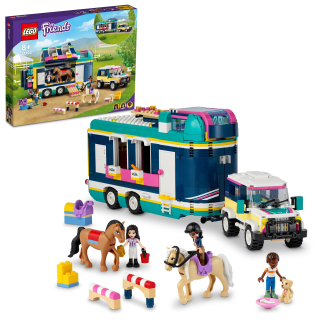 Stavebnica LEGO Friends - Lego Friends 41722 SUV Car Trailer na výstavu koní koní