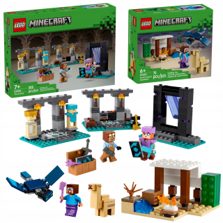 LEGO Minecraft 21252 The Armory + LEGO Minecraft 21251 Steve's Desert Expedition