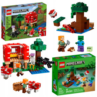 LEGO Minecraft 21179 Hubový dom + LEGO Minecraft 21240 Dobrodružstvo v močiari