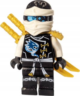LEGO njo189 figúrka Zane - Skybound Ninjago + 2 MEČE AKO NOVÉ P506