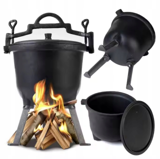 LIATINOVÝ HRNIEC MAĎARSKÝ POĽOVNÍCKY HRNEC CAMPFIRE ROASTS GRIL 5 L