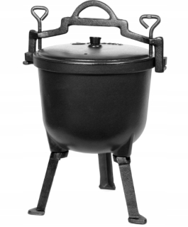 liatinová kanvica stojaca MAĎARSKO MAĎARSKO CAMPFIRE POT gril 10L