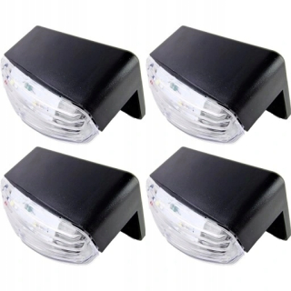Solárna lampa Cortina, čierna, 5,3 cm, 4 ks.