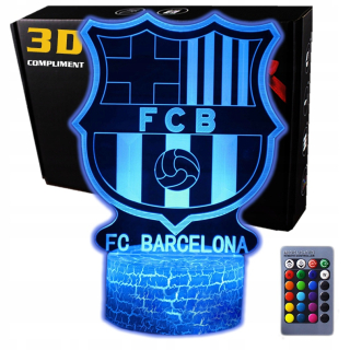 Gadget pre fanúšika - FC Barcelona 3D LED USB nočná lampa