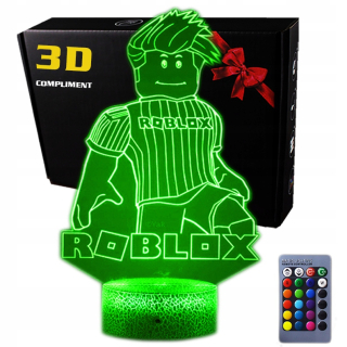 Detské nočná lampa - 3D lampa zaostáva USB LED pre darčekový roblox