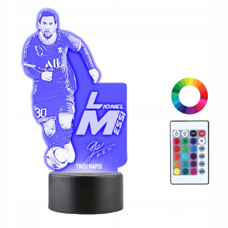 Detské nočná lampa - 3D LED nočná lampa Lionel Messi Darček Názov