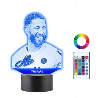 Detské nočná lampa - 3D LED nočná lampa Sergio Ramos ako darček pre futbalistu