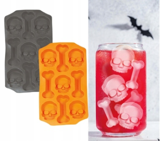 Podnos na kocky ľadu Skulls and Bones na Halloween