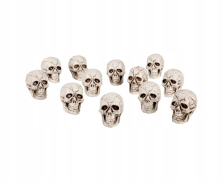 Halloweenska dekorácia Boland taška lebiek 12 kusov