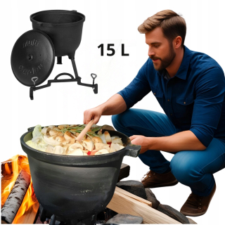 Liatinový kotlík 15l na maďarský táborák