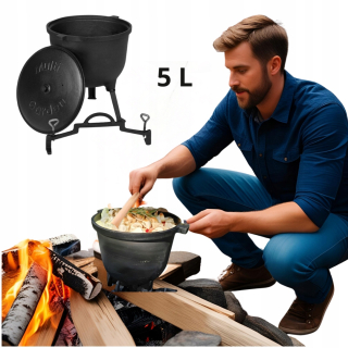 Liatinový kotlík 5l na maďarský táborák