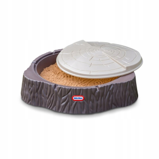 Little Tikes Sandbox Stump + Kryt 644658 WOODLAND SAND PIT STRUNG