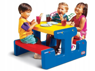 Piknikový stôl Little Tikes Blue 4-miestny 4795 STÔL NA IHRISKO