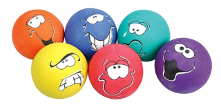 Gule Smiley Emotions Gumová loptička 6 ks 15 cm