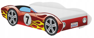 Jednolôžková posteľ pre deti - Autoposteľ CORVETTA 160x80 + matrac - AUTO!
