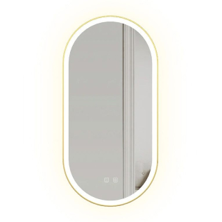 Tutumi nástenné zrkadlo oválny kovový rám 500 x 1000 mm