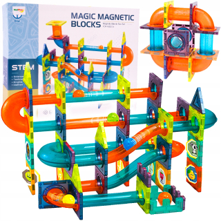 Magnetické bloky MalPlay MAGNETICKÉ BLOKY 72 3D VZDELÁVACIE PRVKY 96 ks.