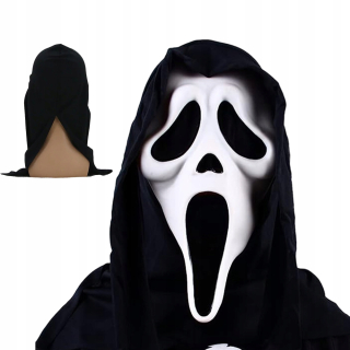 Maska Halloween - Mask Scream Vrah s kapucňou výkrik screamer halloween fantastické masky