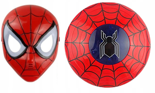 Maska pre deti - LED žiariaca maska Spiderman set