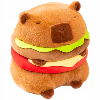 HRAČKA KAPYBARA MASKOT HAMBURGER VEĽKÁ PLYŠOVÁ HRAČKA KAPYBARA 30 cm