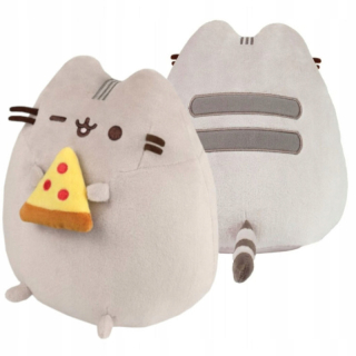 PLYŠOVÝ MASKOT MAČKA PUSHEEN MAČIATKA HRAČKA s PIZZOU 20 CM