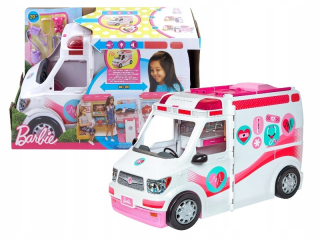 Bábika - Mattel Barbie Mobile Ambulance 2in1 FRM19