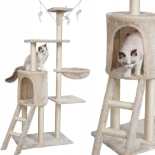 Vysoké škrabadlo, posteľ, škrabadlo, veža LANDGRAF 101 - 160 cm