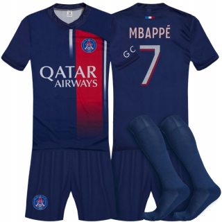 Basketbalová súprava - Mbappe 7 psg futbalové oblečenie a gaiters 128 cm