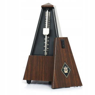 MECHANICKÝ METRONÓM S NAVÍJACÍM ZVONEKOM, PYRAMÍDOU + PRÍSLUŠENSTVO
