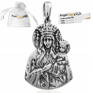 MEDALIT NAŠA PANÍ Z CZĘSTOCHOWA, STRIEBORNÁ 925