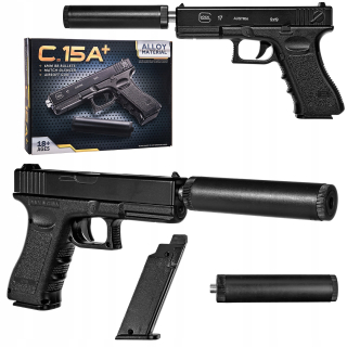 Detská puška - Kovové repliky guľôčky C15A+ Glock 17 ASG