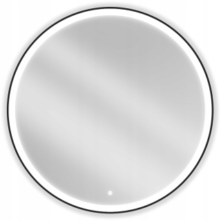 Mexen nástenné zrkadlo kruhový kovový rám 1000 x 1000 mm