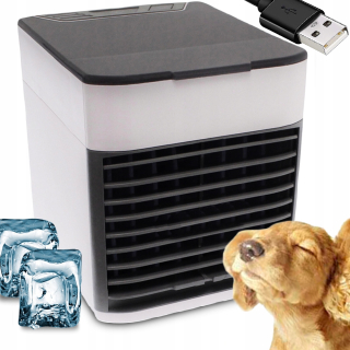 Klimatizácia - MINI PRENOSNÁ VODNÁ ĽADOVÁ KLIMAČKA USB LED