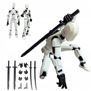 MINI LEGENDY POSTAVIČKA ROBOTA POHYBLIVÝ ZBERATEĽ MODEL ROBOTA BIELY