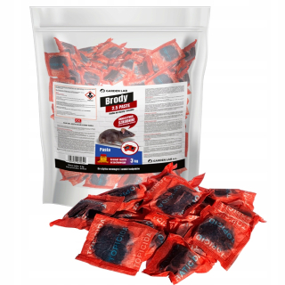 Silné jedovaté potkany myši brodifacum 3 kg pasta