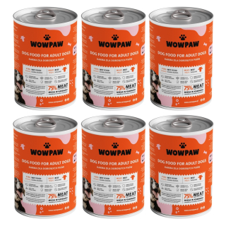 WowPaw mokré krmivo hovädzie mäso 1,25 kg