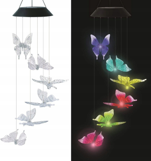 Solárna závesná lampa, biela, 74 cm, 1 ks.