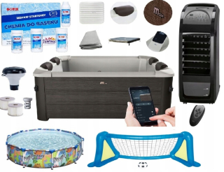 Pevný štvorcový hydromasážny bazén MSpa 850 l