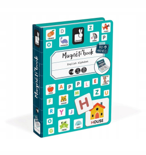 Magnetická stavebnica - Magnetická puzzle abeceda Janod magnetibook