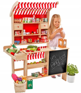 Pokladňa, obchod - Malý predajca obchod Stop Shop pre deti