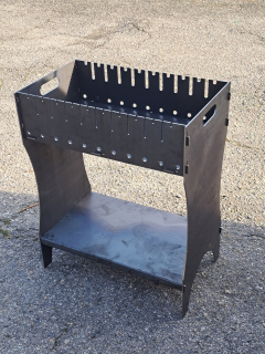 Mangal Grill 4 mm vysoký 10 skladacích šampónov