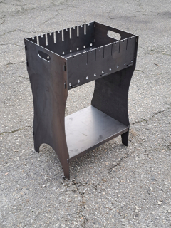 Mangal Grill 4 mm skladací HIGH na 8 šampónov