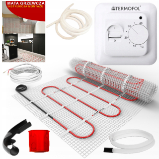 Podlahové kúrenie - Vykurovacia podložka pod dlaždicami výtoku 150 W/m² - 1,5 m²