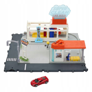 Garáž na autíčka - Mattel Matchbox Real Adventures Wash pre autá