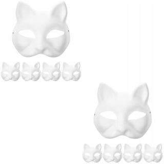 Maska na tvár pre mačky Halloween Masky Fox Base 10 ks