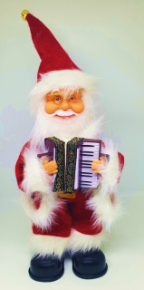 Vianočná postavička -  Vianočný Santa Claus tancuje a hrá