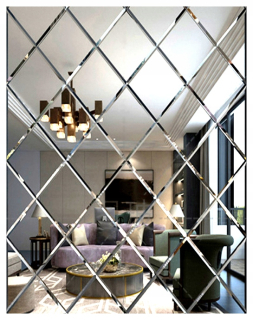 Skosené zrkadlové dlaždice Glamour Mirror 1200x2000