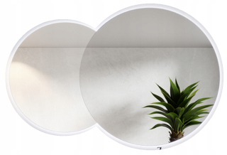 Okrúhle zrkadlo dvojité LED 80 cm a 60 cm - 110 cm ľavé